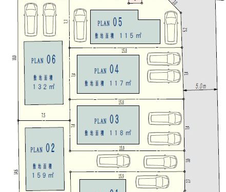 車両の通行の無い閑静な区画