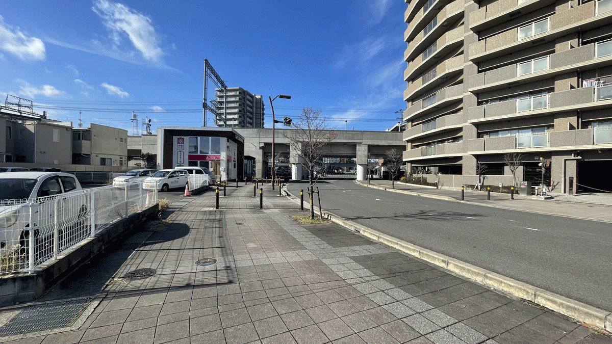 三山木中央 駅前再開発エリアの街並み