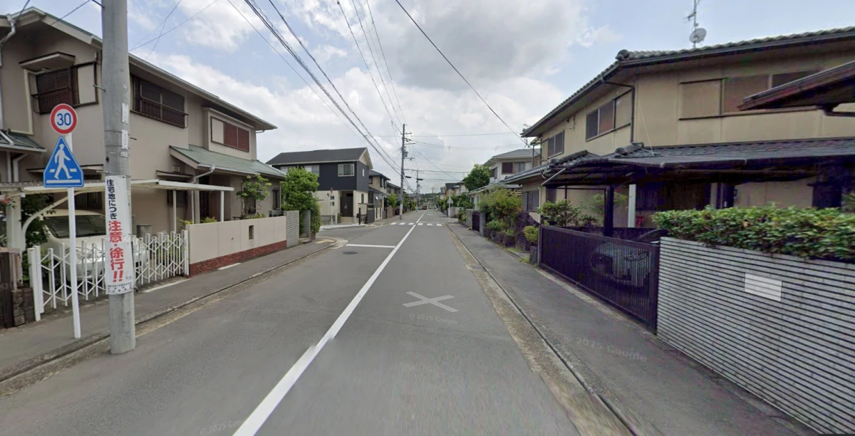 京田辺市 大住ヶ丘 住宅街の様子