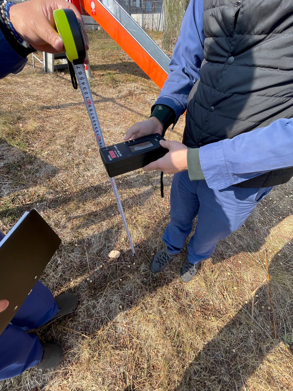 距離を測りながら測定を実施
